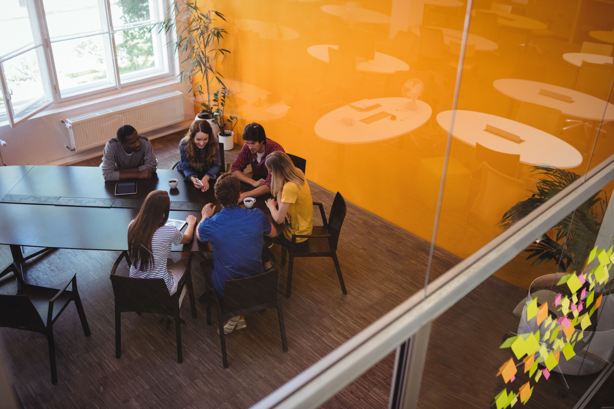 Business meeting with diverse team